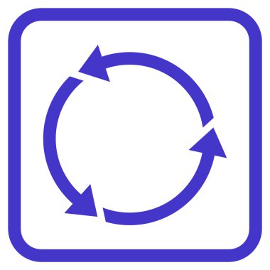 Geri dönüşüm vektör simgesi bir çerçeve içinde