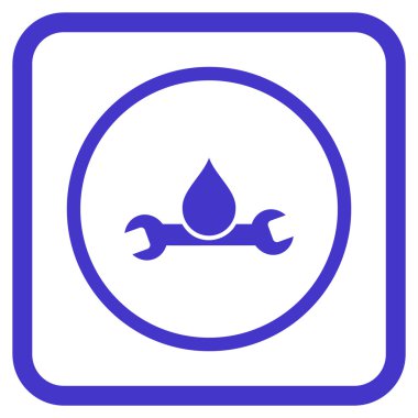 Sıhhi tesisat vektör simgesi bir çerçeve içinde