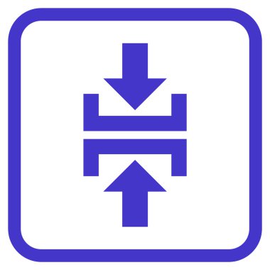 Basın düşey yönde vektör simgesi bir çerçeve içinde