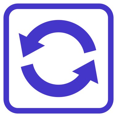 Vektör simgesi bir çerçeve içinde yenileme