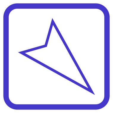 İşaretçi vektör simgesi bir çerçeve içinde aşağı