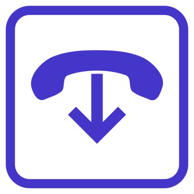 Vektör simgesi bir çerçeve içinde telefon asmak