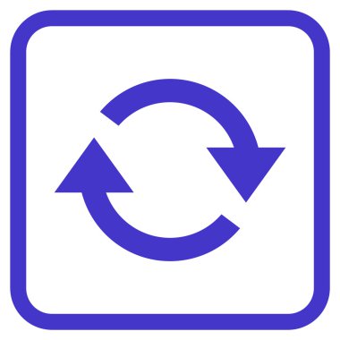 Vektör simgesi bir çerçeve içinde yenileme