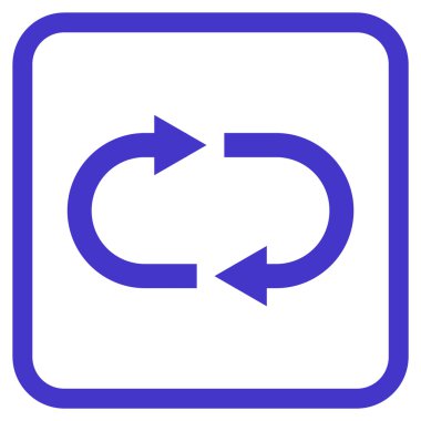 Geri dönüşüm vektör simgesi bir çerçeve içinde