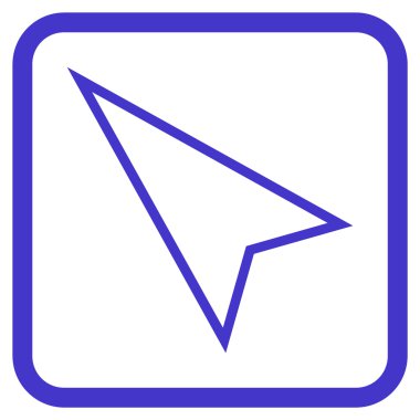 İşaretçi yaptı vektör simgesi bir çerçeve içinde yukarı