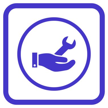 Onarım hizmeti vektör simgesi bir çerçeve içinde