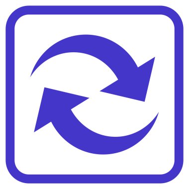 Oklar vektör simgesi bir çerçeve içinde yenileme