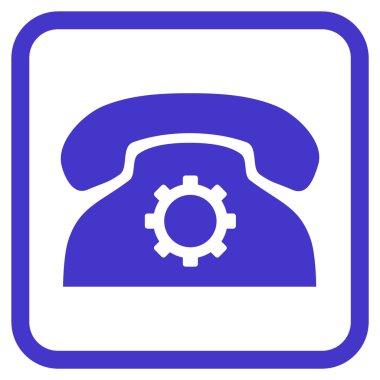 Telefon ayarları vektör simgesi bir çerçeve içinde