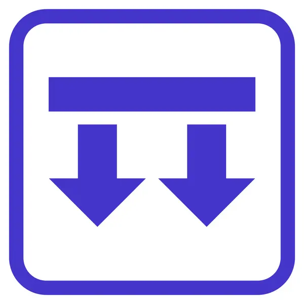 Vektor-Symbol in einem Frame nach unten bringen — Stockvektor