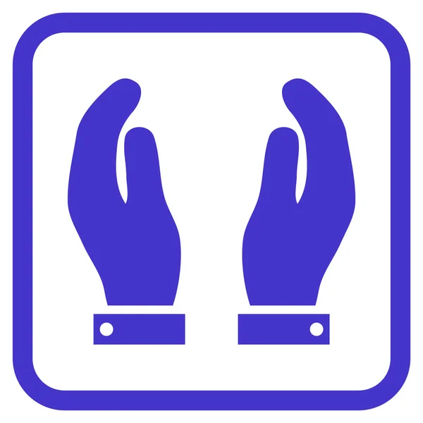 Pielęgnacja rąk wektor ikona w ramce — Wektor stockowy