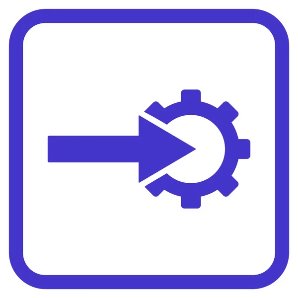 Rädchen-Integrationsvektorsymbol in einem Rahmen — Stockvektor