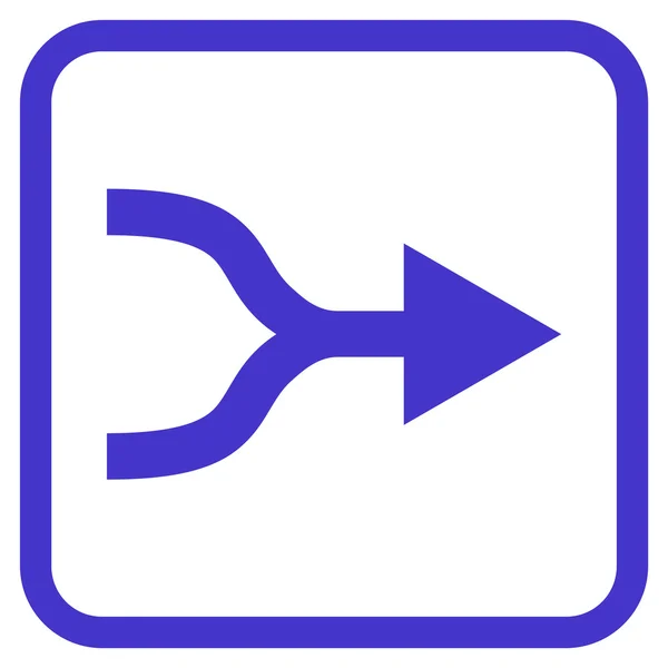 Combine Arrow Right Vector Icon In a Frame — Stock Vector
