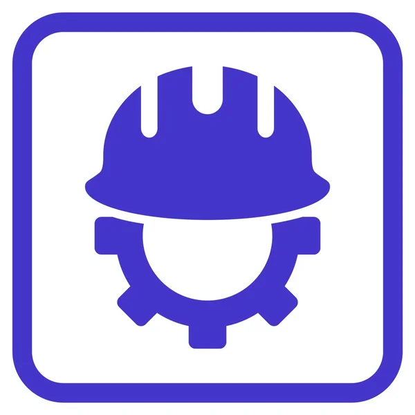 Rozwoju robotnik wektor ikona w ramce — Wektor stockowy