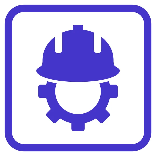 Casco de desarrollo Vector icono en un marco — Vector de stock