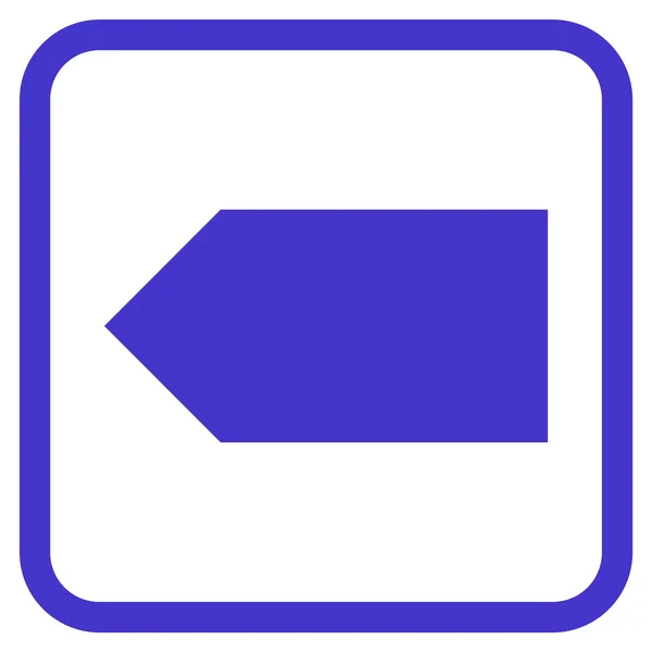 Riktning vänster vektor ikonen i en ram — Stock vektor