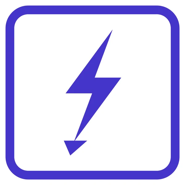 Elektrische Strike Vector Icon In een Frame — Stockvector