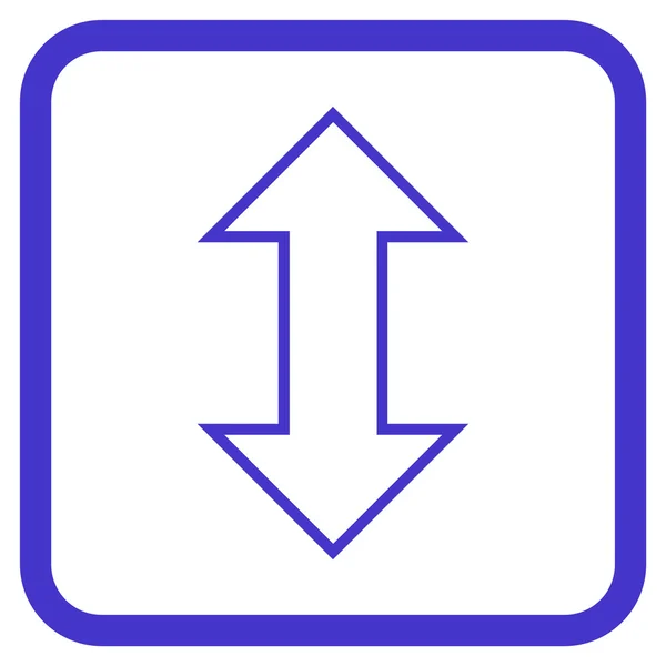 Ícone de vetor vertical de troca em um quadro — Vetor de Stock