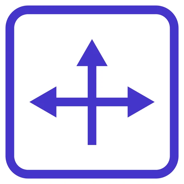 Kereszteződés irányban vektor ikonjára a keretben — Stock Vector