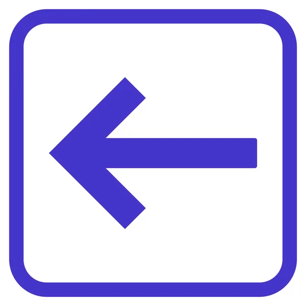Het pictogram van de Vector van de linker pijl In een Frame — Stockvector