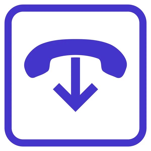 Telefon hänga upp vektor ikonen i en ram — Stock vektor