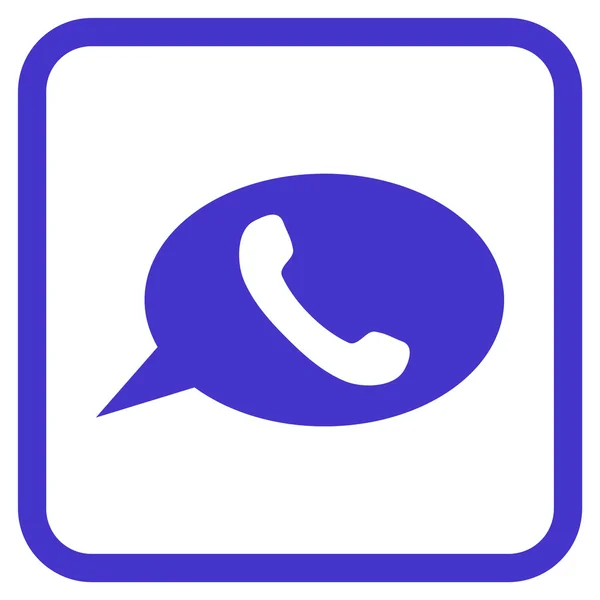 Ícone do vetor da mensagem do telefone em uma armação — Vetor de Stock