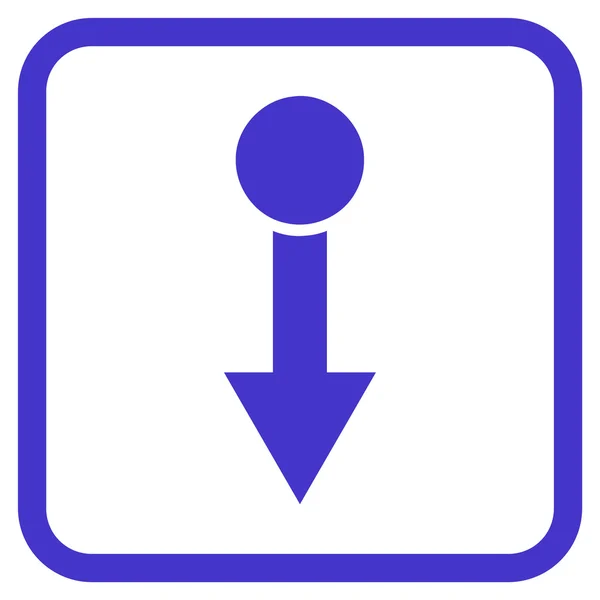 Vektor-Symbol in einem Rahmen nach unten ziehen — Stockvektor