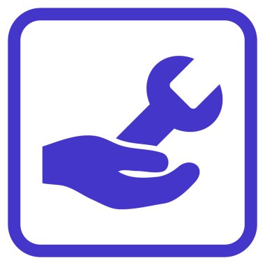 Onarım hizmeti vektör simgesi bir çerçeve içinde