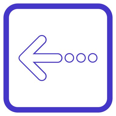 Sol vektör simgesi bir çerçevede göndermek