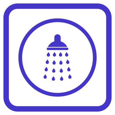 Duş vektör simgesi bir çerçeve içinde