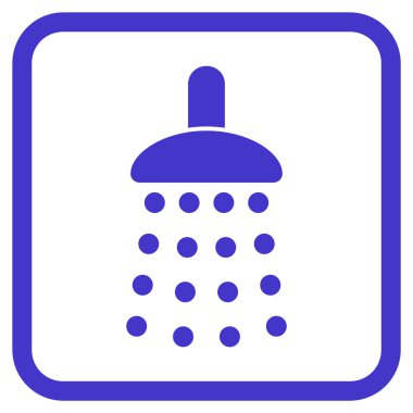 Duş vektör simgesi bir çerçeve içinde