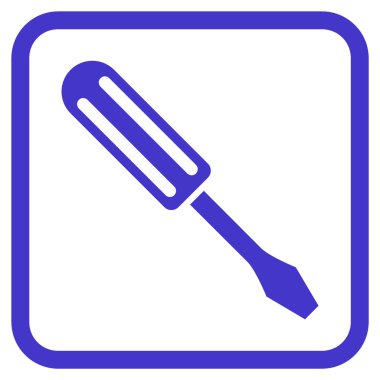 Tornavida vektör simgesi bir çerçeve içinde