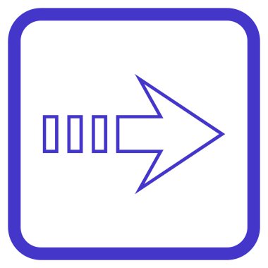 Doğru vektör simgesi bir çerçevede göndermek