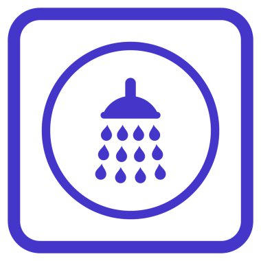 Duş vektör simgesi bir çerçeve içinde