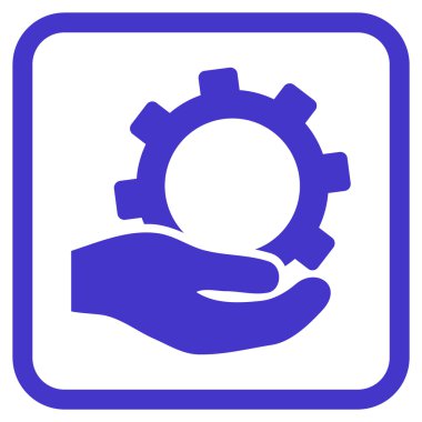 Hizmet vektör simgesi bir çerçeve içinde