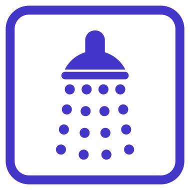 Duş vektör simgesi bir çerçeve içinde