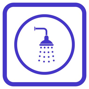 Duş vektör simgesi bir çerçeve içinde