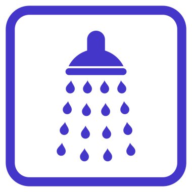 Duş vektör simgesi bir çerçeve içinde