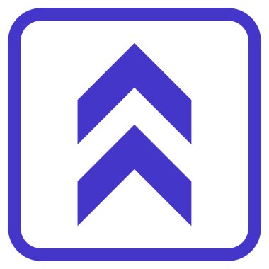 Vektör simgesi bir çerçeve içinde yukarı kayması