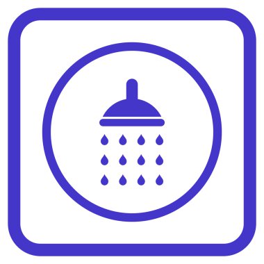 Duş vektör simgesi bir çerçeve içinde