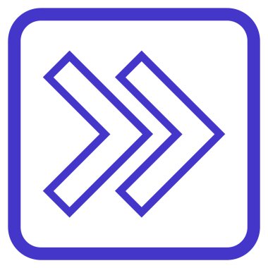 Üst karakter doğru vektör simgesi bir çerçeve içinde