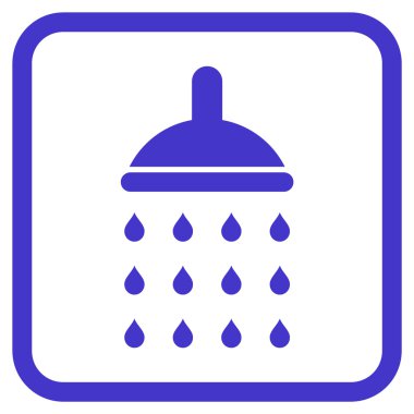 Duş vektör simgesi bir çerçeve içinde