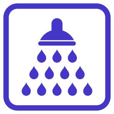 Duş vektör simgesi bir çerçeve içinde