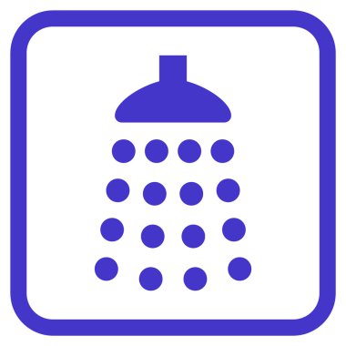 Duş vektör simgesi bir çerçeve içinde