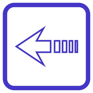 Sol vektör simgesi bir çerçevede göndermek