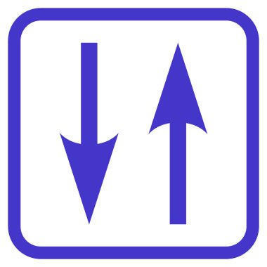 Dikey Exchange oklar bir çerçeve içinde simge vektör