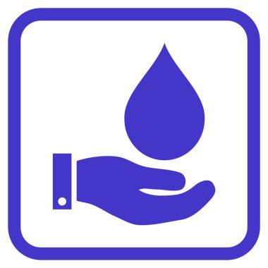 Su Servisi vektör simgesi bir çerçeve içinde