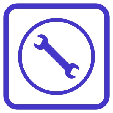 İngiliz anahtarı vektör simgesi bir çerçeve içinde