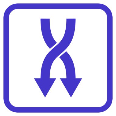 Vektör simgesi aşağı okları bir çerçevede shuffle