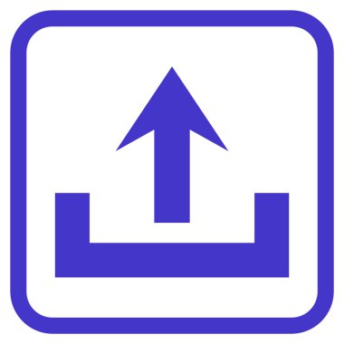 Vektör simgesi bir çerçeve içinde upload