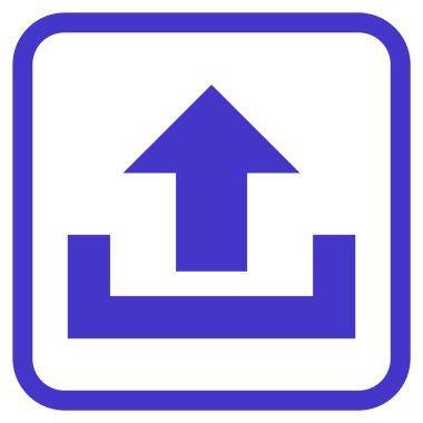 Vektör simgesi bir çerçeve içinde upload